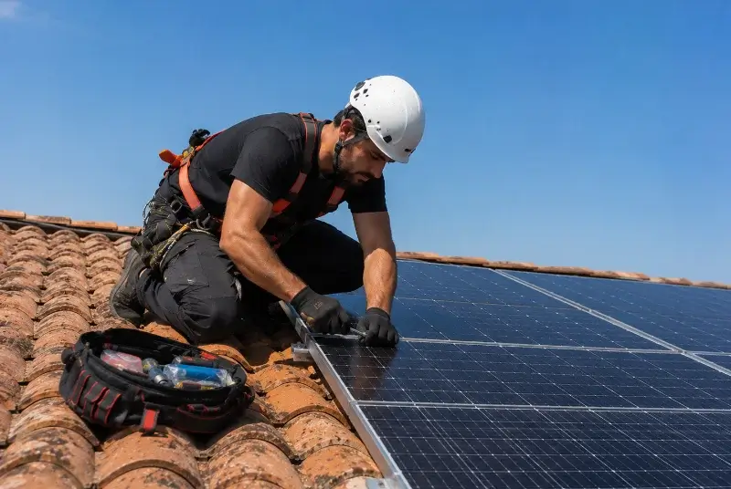 Maintenance et monitoring de panneaux solaires à Teillay